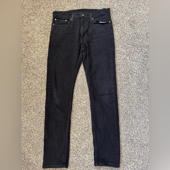Levi's Men's Dark Black Skinny Jeans - Picture 1 of 4